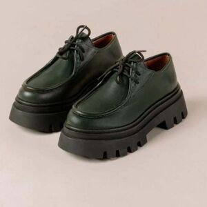 Alohas Tycoon Chunky Lace Up Lug Sole Loafer Shoe - worn once